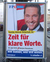 Wahlen Bundesprsident 2010, Wahlplakat H. C. Strache fr Barbara Rosenkranz: "Zeit fr klare Worte"