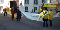 Demonstration gegen das AKW-Temelin. Ort: Ballhausplatz, Datum: 31. Jnner 2007. Bild: WEBSCHOOL