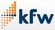 Logo der kfw-Bankengruppe bis April 2012. Agentur Meta Design soll fr 3 Mio. neues Logo entwerfen.